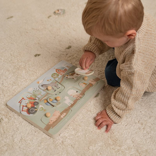 Little Dutch knoppuzzel met geluid Little Farm 1 jr+ LD7140c