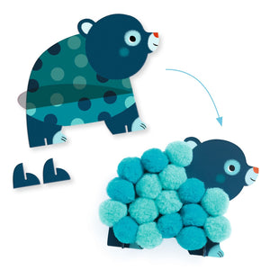 DJECO pompons knutselset dieren 18 mnd 3070900000490 a