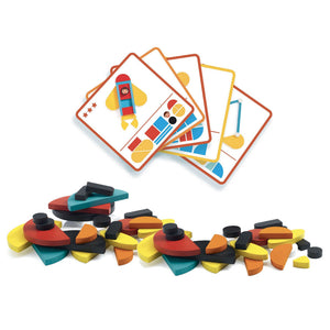 DJECO tangram puzzel Ze geo vroum 3jr 3070900064362 a