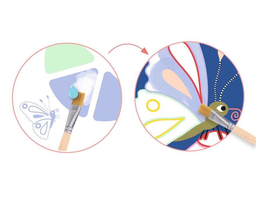 DJECO verfset met palet Creepy crawlies 3 jr+2