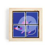 DJECO houten blokpuzzel Tournibist 4 stks / 2 jr+