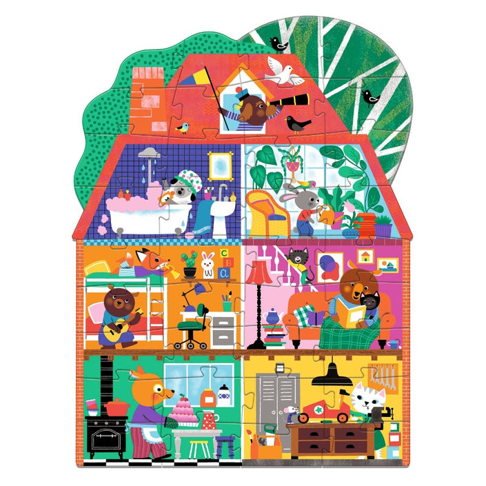 DJECO jumbo puzzel Huis van de vriendjes 3 jr+ / 36 stks