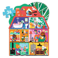 DJECO jumbo puzzel Huis van de vriendjes 3 jr+ / 36 stks