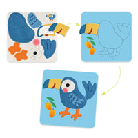 DJECO vilt collage's soft animals 18 mnd+