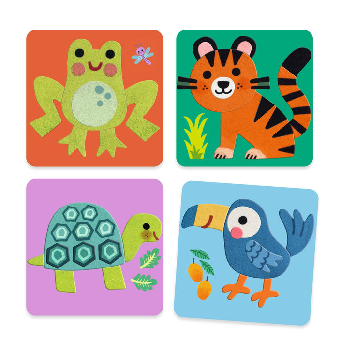 DJECO vilt collage's soft animals 18 mnd+