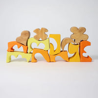 GRIMMS houten bouwset geel 1jr 4048565436878 b