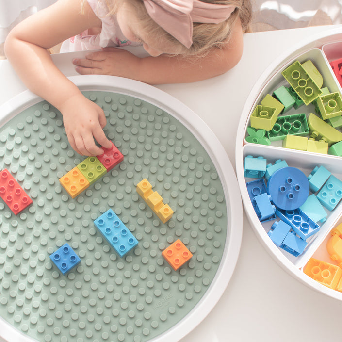 Inspire my play TRAY green building block mat c