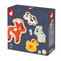 JANOD puzzel boerderij 18 m+ / 2-3-4-5 stks