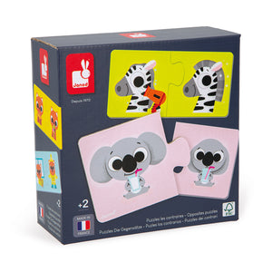 JANOD puzzel tegenstellingen 2 jr+ / 12 x 2 stks