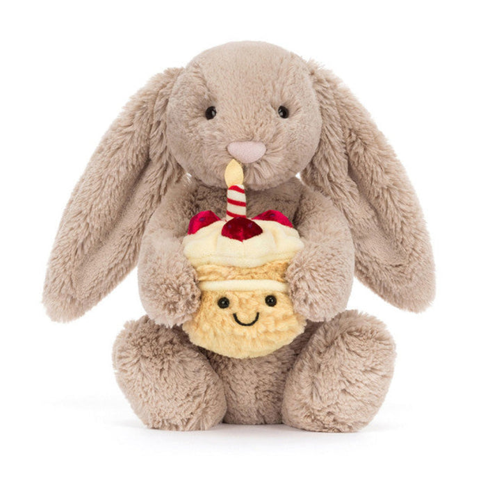 Jellycat knuffel Bashful Beige Bunny Birthday