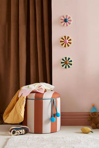 Kids Concept opbergberg poef brown