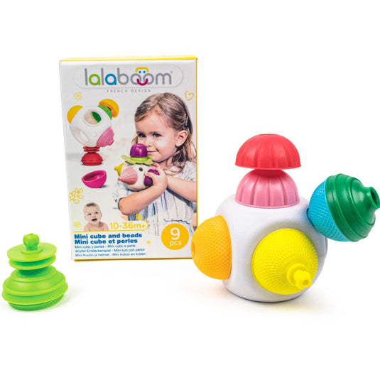 Lalaboom educatieve kralen + kubus 9 stks 10 mnd+