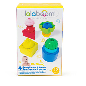 Lalaboom educatieve kralen + vormen 12 stks 10 mnd+