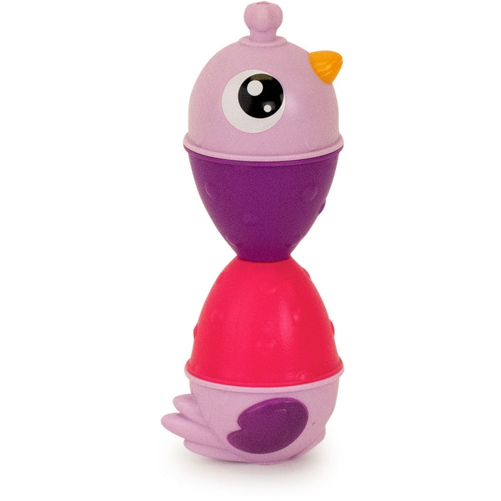 Lalaboom educatieve kralen bij + vogel paars 6 stks 10 mnd+