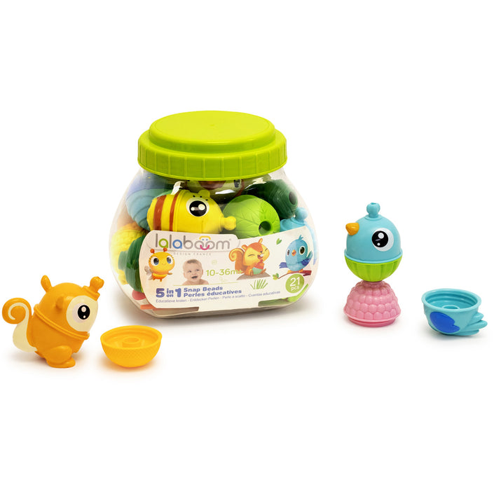 Lalaboom educatieve kralen dieren 21 stks 10 mnd+