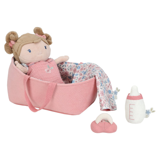 Little Dutch babypop in mandje Rosa 1jr 8713291446779 a