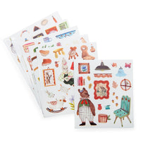 Moulin Roty kleur- en stickerboek Les Minouchkas 3 jr+