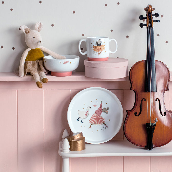 Moulin Roty porseleinen servies Petit école