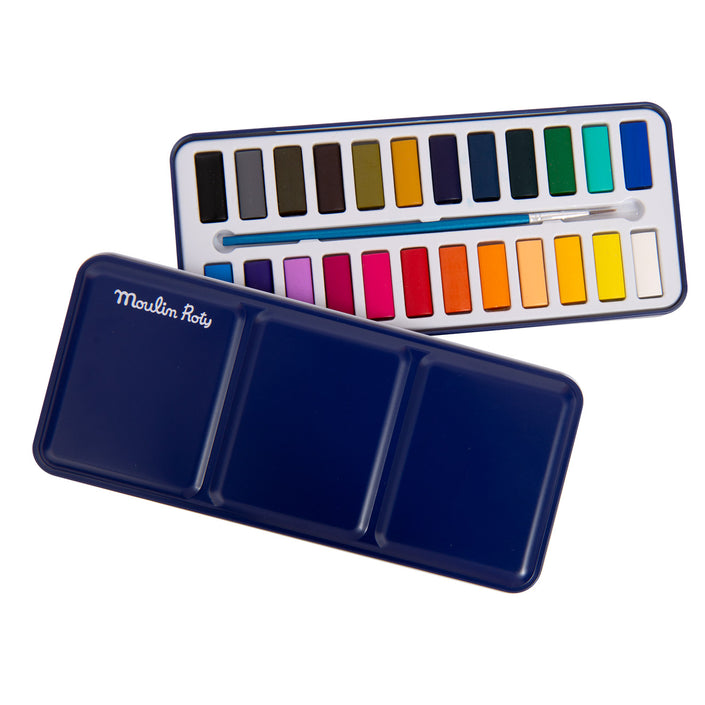 Moulin Roty waterverf paneel 24 kleuren 3 jr+