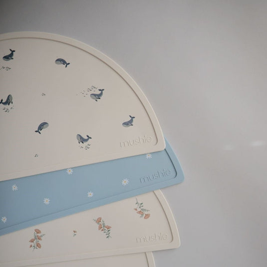 Mushie placemat whales