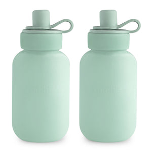 Mushie siliconen puree pouch cambridge blue 6 mnd+