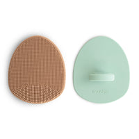 Mushie babyborstel set natural cambridge blue 0 mnd+