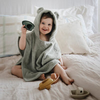 Mushie badponcho beer moss 1-3 jr