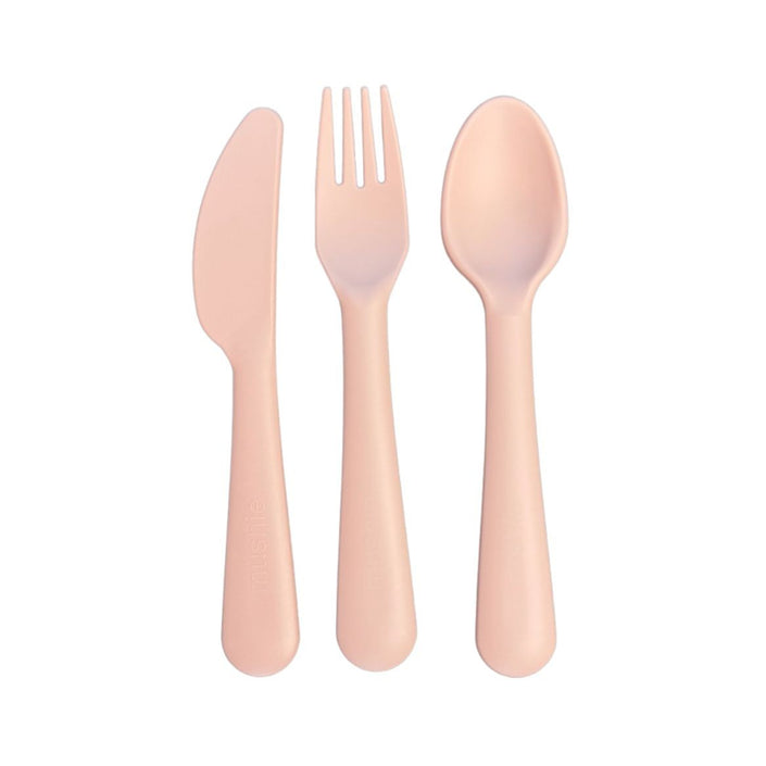 Mushie bestekset blush 3-delig