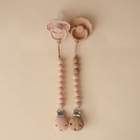 Mushie speenkoord Eva blush wood