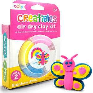 OOLY creatibles DIY air-dry clay kit Rainbow BFFs 6 jr+4