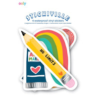 OOLY stickiville stickers Art maker vinyl 4 stks