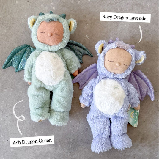 Olli Ella Cozy Dinkum Doll Rory Dragon Lavender PS