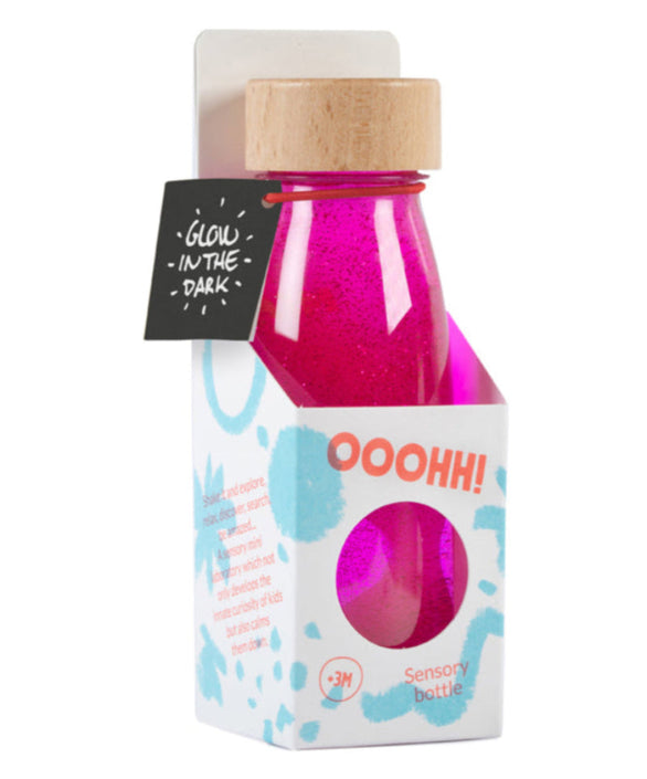Petit Boum sensorische fles Float pink glow in the dark 3 mnd+PBFFLUOPb