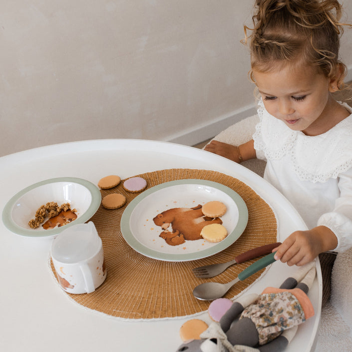 Petit Monkey melamine bakje Bear and StarsMB19-Rd