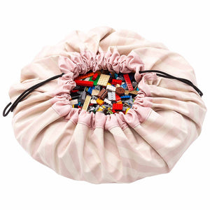 Play & Go opbergzak en speelkleed stripes pink