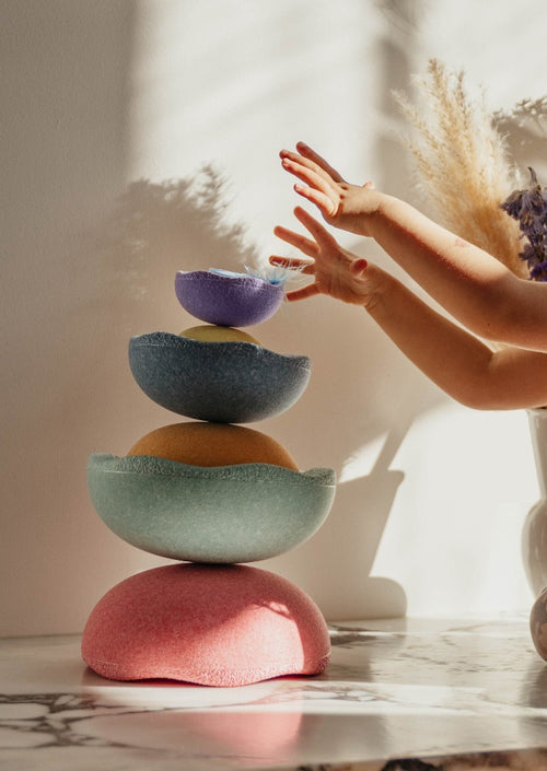 Stapelstein Inside regenboog pastel 6 stks