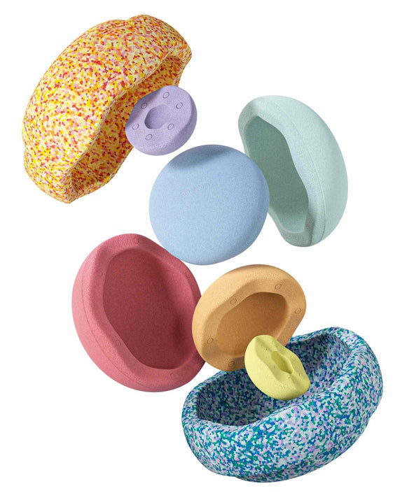 Stapelstein Summer regenboog set pastel 8 stks