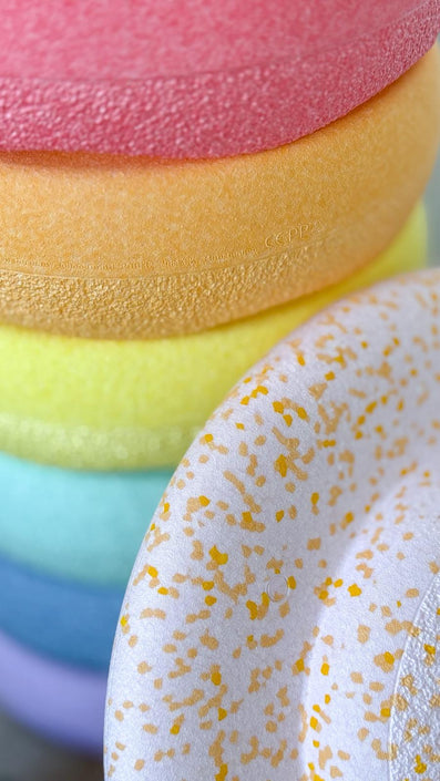 Stapelstein Water Lily special rainbow pastel + balance board + gratis mini d