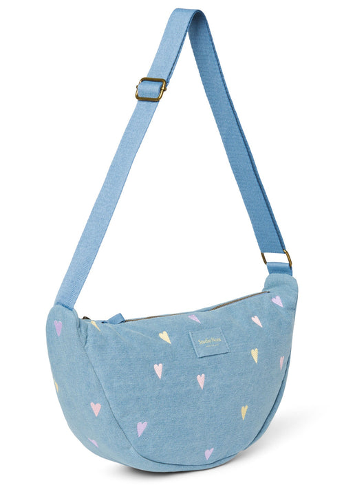Studio Noos denim fanny pack light blue hearts 6153324685676 b