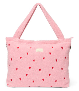 Studio Noos diaper bag teddy light pink hearts 6151929295252