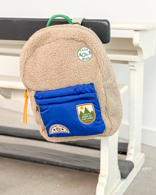 Studio Noos rugzak Teddy ecru/cobalt midiTeddyMidiBackpackecrucobalt