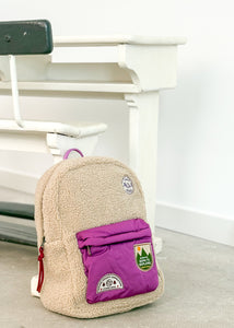 Studio Noos rugzak Teddy ecru/purple midiTeddyMidiBackpackecrupurple