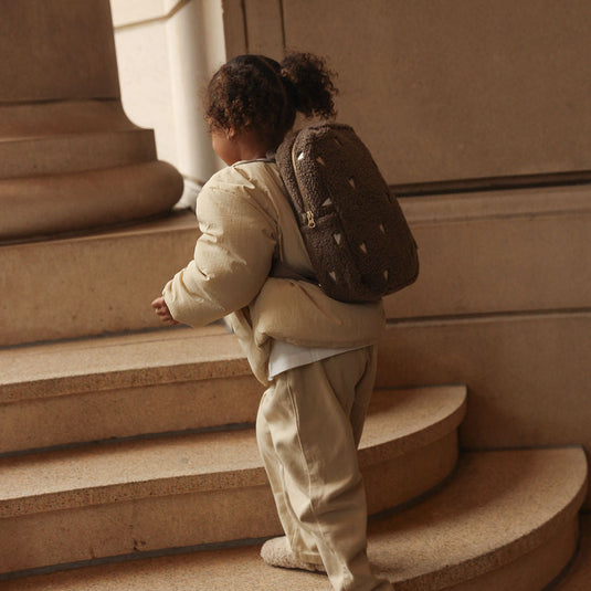 Studio Noos rugzak mini teddy brown hearts 6096706317362 a