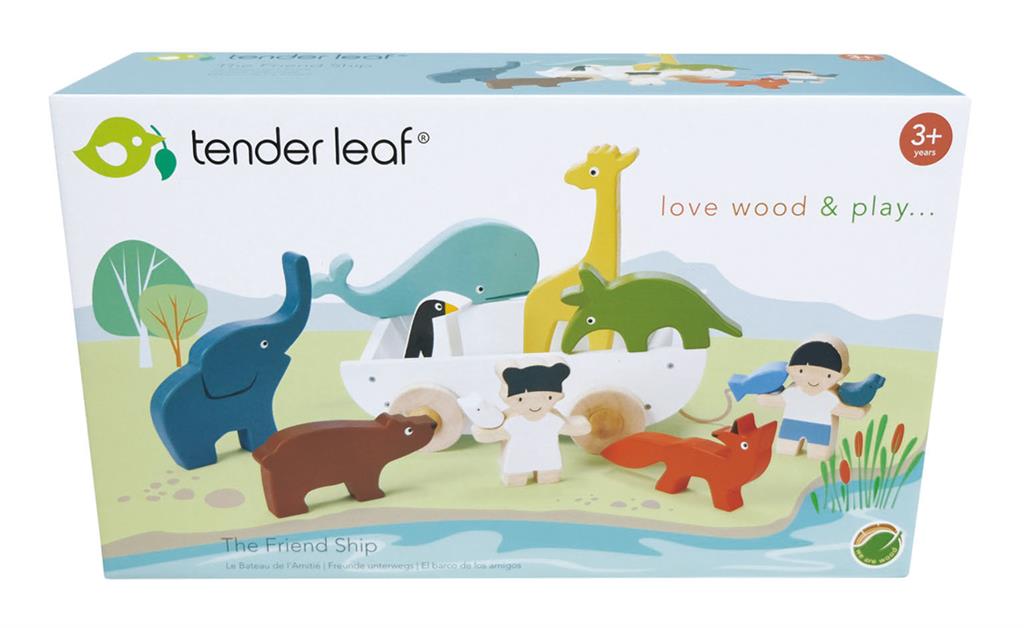 Tender Leaf Toys vriendschapsboot 3jr+