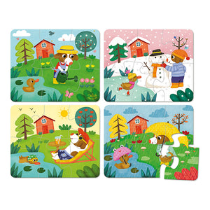 VILAC puzzel 4 seizoenen 2jr+ / 4 x 6 stks