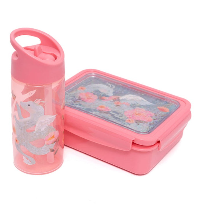 Petit Monkey drinkfles fairytale dragon peony pink