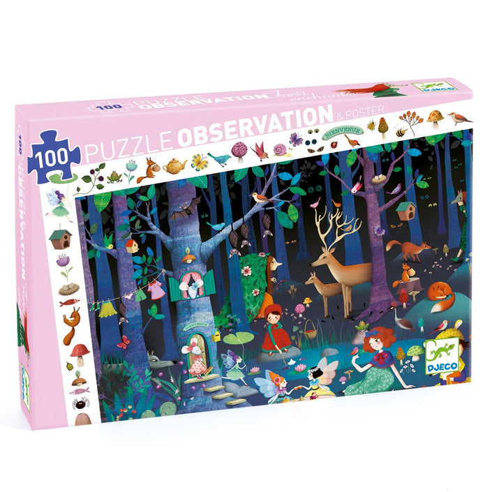 DJECO observatie puzzel La foret enchantee 5 jr+/ 100 stks