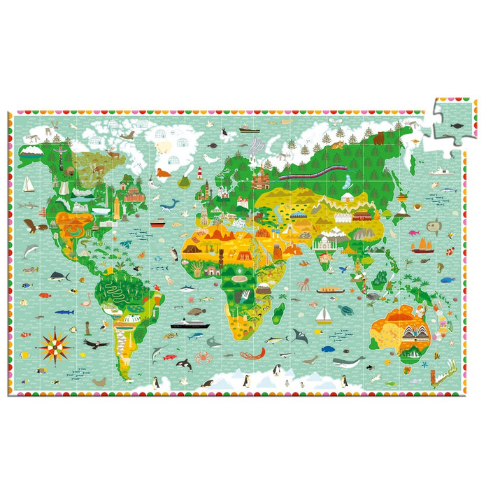 DJECO observatiepuzzel tour du monde 6 jr+/ 200 stks