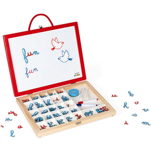 JANOD magneetkoffer letters leren 4 in 1 3jr+