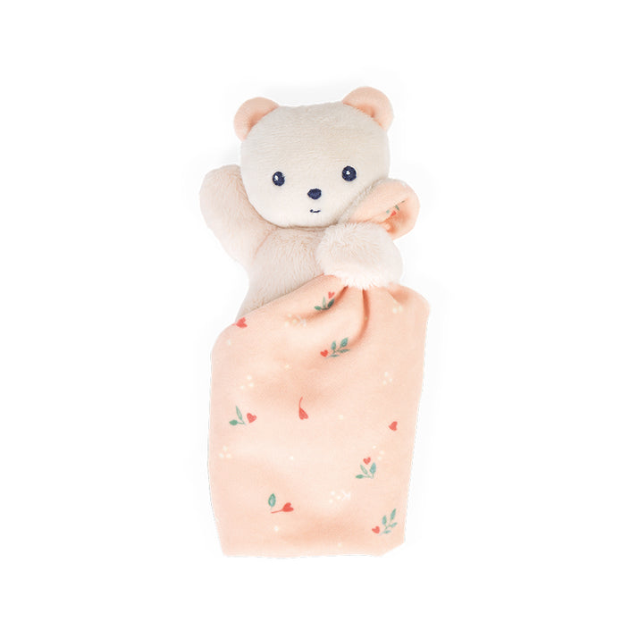 Kaloo knuffeldoekje beer Carre Douceur roze 0 jr+